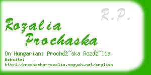 rozalia prochaska business card